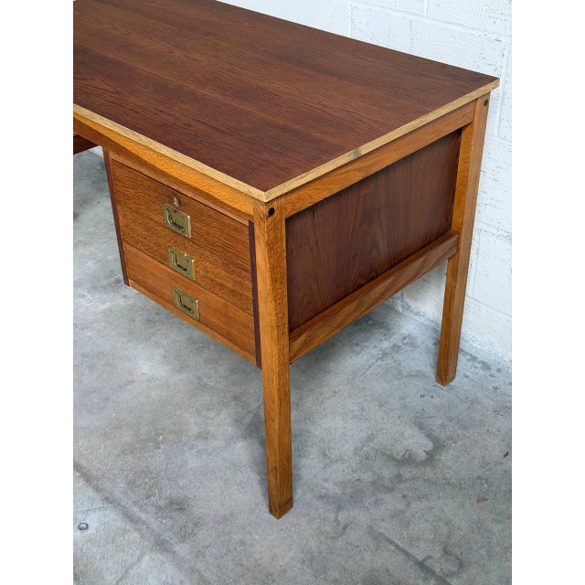 Wood Vintage Danish Modern Teak Writing Desk / Vanity Table, Denmark, 1960s. For Sale - Image 7 of 10
