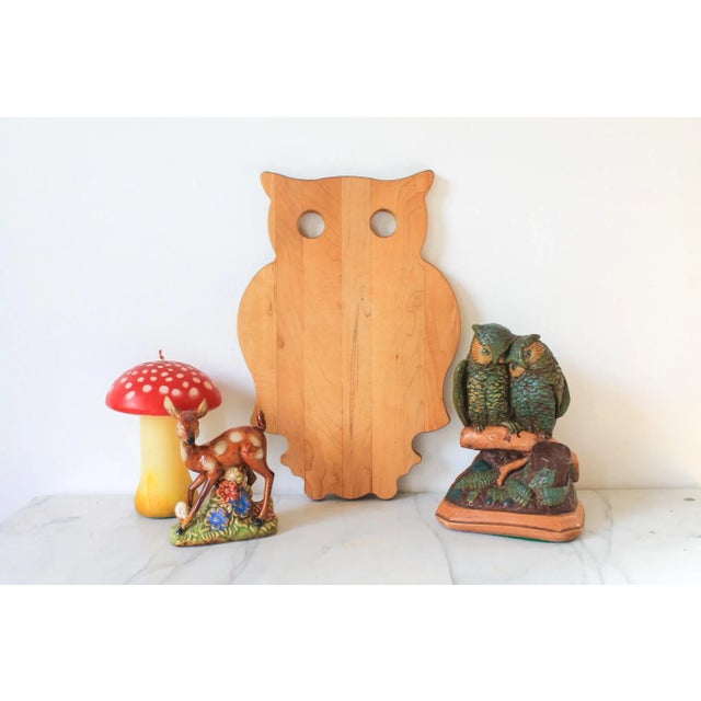 Vintage wood owl cutting board. No makers mark. Some age wear. Pictured.