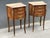 Wood 1940s Pair of French Louis XV Style Rosewood Side Tables Nightstands. For Sale - Image 7 of 7