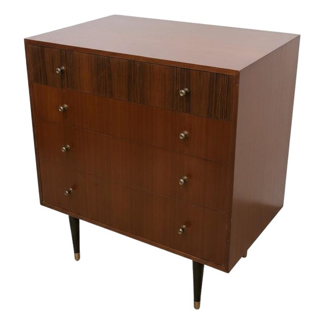 Mid-Century Modern Chest Drawers with Brass Tips, 1950s For Sale