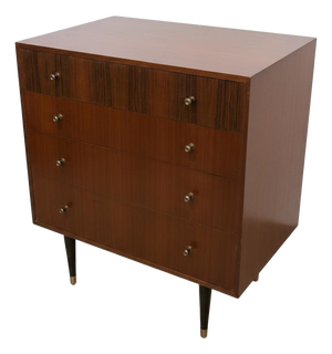 Mid-Century Modern Chest Drawers with Brass Tips, 1950s