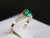 Metal Emerald Engagement 14k Gold Ring For Sale - Image 7 of 12