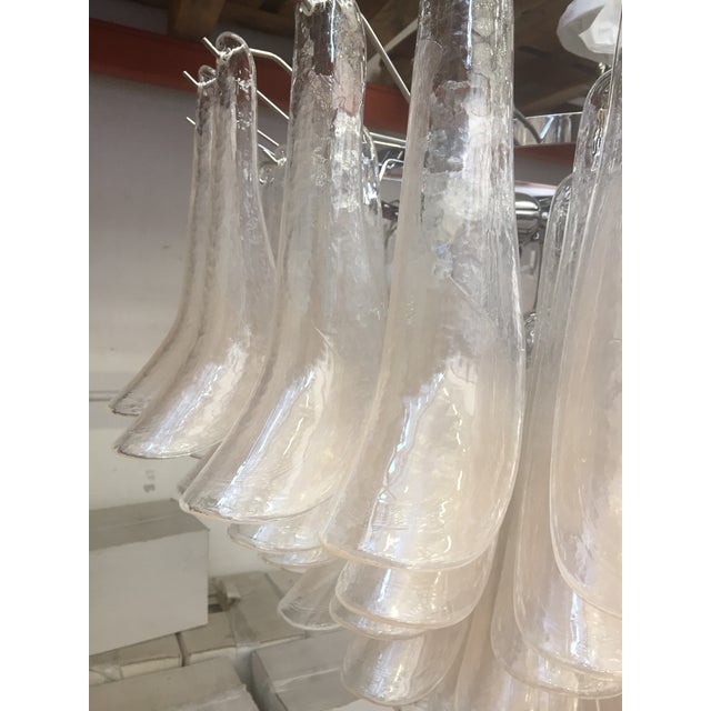 2010s Monumental Murano Glass Selle Light Pink Italian Sputnik Chandelier For Sale - Image 5 of 10