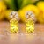 Natural Sapphire Diamond Earrings 14k Gold 1.74 TCW Certified For Sale - Image 10 of 18