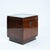 Metal Art Deco Baker Walnut Veneered Nightstands in Copper and Cut Glass Accents, 1950s, Set of 2 For Sale - Image 7 of 18
