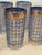 Metal Vintage 1970s Gold & Blue MCM Glass Tumblers - A Set of 7 For Sale - Image 7 of 10