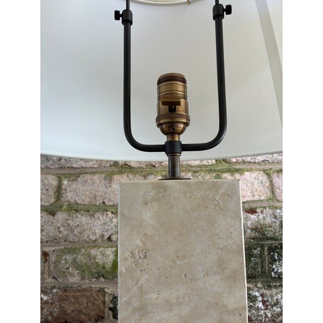 1970s Vintage Travertine Lamp, France For Sale - Image 5 of 13