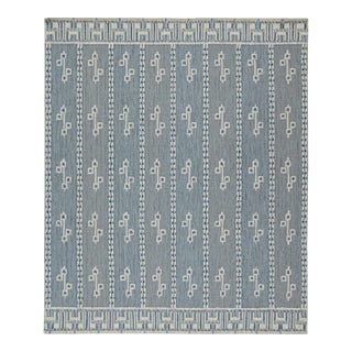 Selby Rug by Celerie Kemble for Chairish in Blue & Mushroom, 3'x12' For Sale