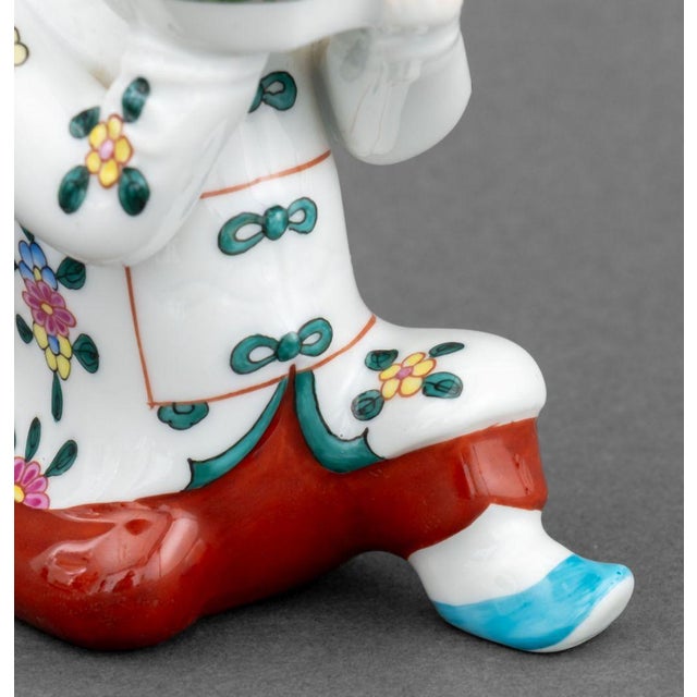 Mid 20th Century Herend Painted Porcelain Figural Open Salts, 4 For Sale - Image 5 of 10