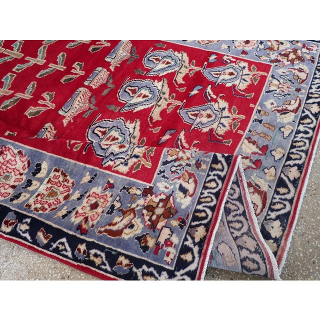 Galerie Shabab Collection Mid-20th Century Persian Kashan Carpet For Sale - Image 9 of 10