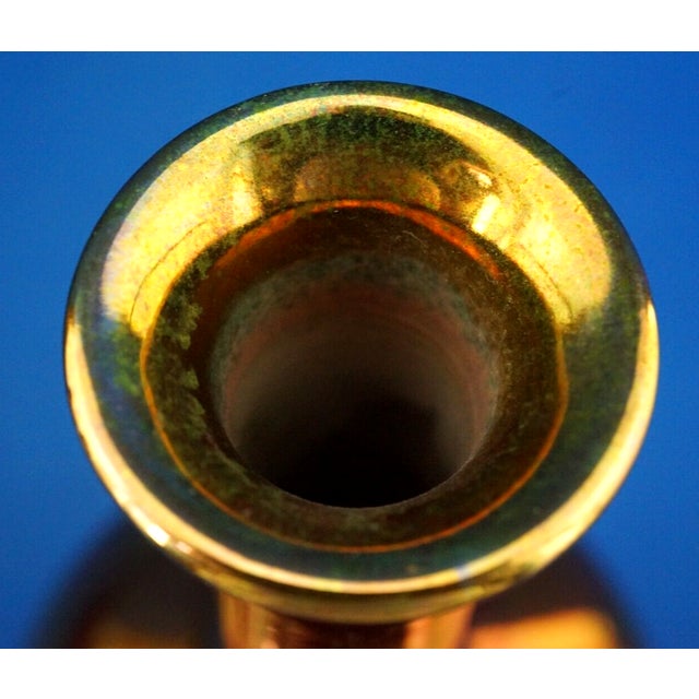 Ceramic Vase with Gilt Metallic Lustre Glaze from Bottega Gatti, Italy, 1970s For Sale - Image 8 of 18