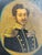 Beautiful little antique portrait painting on board of King Oscar I of Sweden and Norway (1844-1859). In original antique...