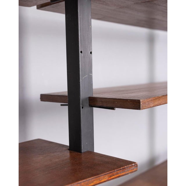 Metal Vintage Terra-Cielo Bookcase in Metal and Wood, 1960s For Sale - Image 7 of 10