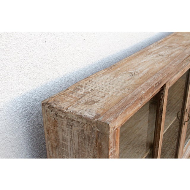 Early 20th Century Long 20th Century Teak Sideboard With Glass Sliding Door For Sale - Image 5 of 8
