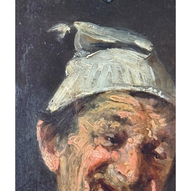 Paint Antique 19th Century Original John Edmund Califano Oil Painting Man Portrait For Sale - Image 7 of 12