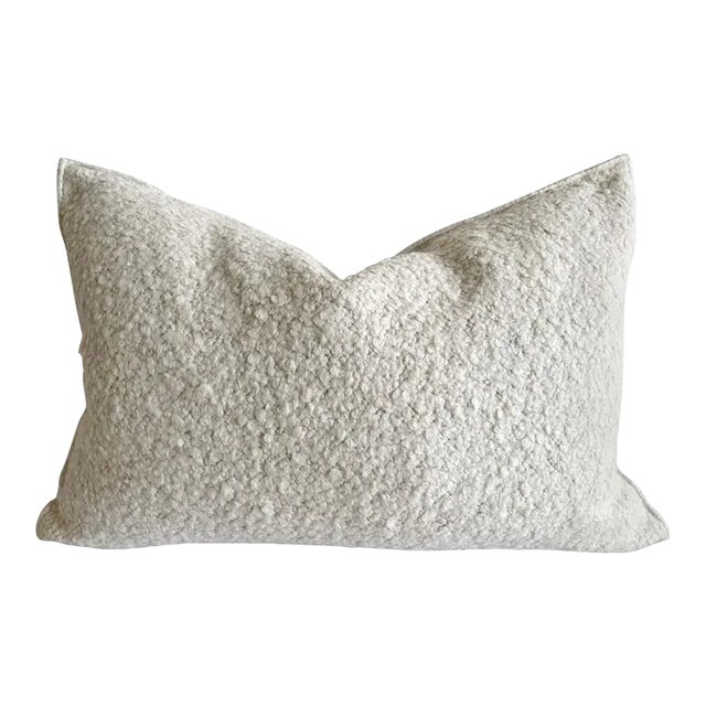 Custom Linen and Wool Blend Accent Lumbar Pillow Cover For Sale