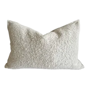 Custom Linen and Wool Blend Accent Lumbar Pillow Cover