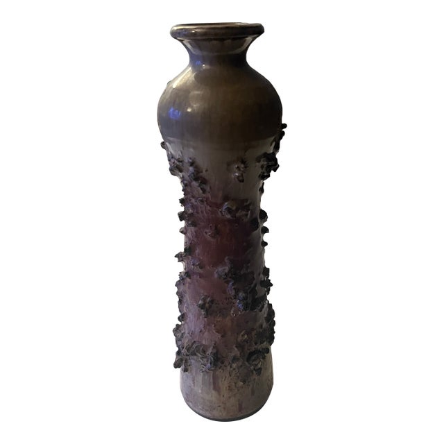 Icelandic Glit Lava Glass Vase, Sculptural Volcanic Form, C. 1970s For Sale