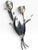 Vintage Botanical Metal & Glass Wall Sculpture | Floral Candle Holder For Sale - Image 4 of 6
