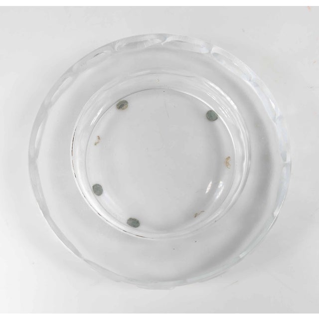 20th Century Clear and Frosted Glass Wine Coaster, French or Italian For Sale - Image 9 of 14