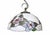 This elegant Tiffany-style pendant lamp features a beautifully handcrafted stained glass shade with a delicate floral...