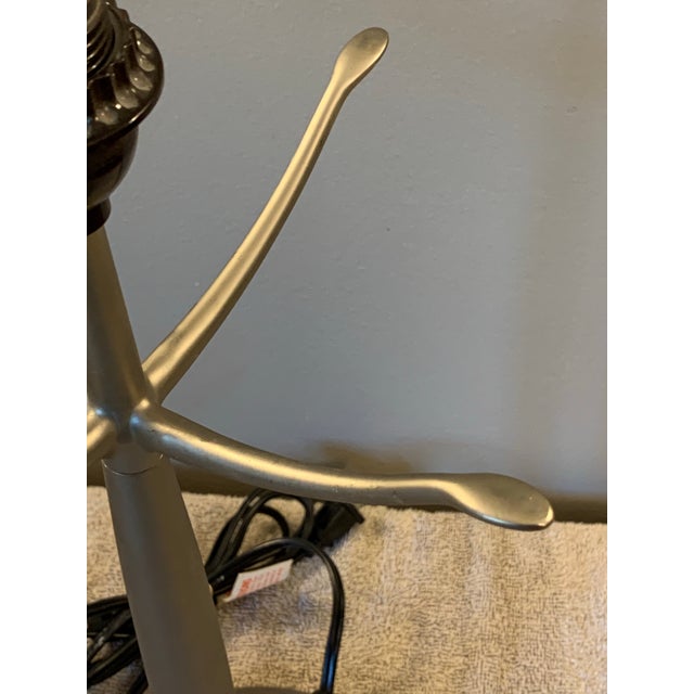Late 20th Century Vintage Michael Graves Modern Brushed Nickel Table Lamp Base For Sale - Image 5 of 10