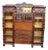 Attributed r.j. Horner Mahogany Breakfront Bookcase Secretary With Winged Griffin Carvings For Sale