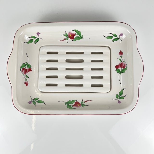 Réverbère Model Asparagus Dish by KG Lunéville, 1980s For Sale - Image 4 of 7