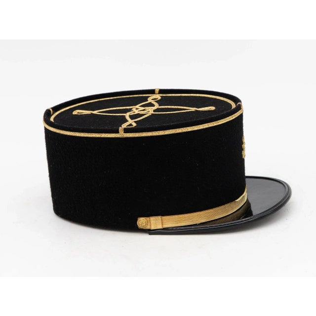 A rare French Military Academy Officer's hat or cap from the 1970s. These special and unique hats are part of the uniform...