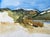 Camp Hale, Colorado by Timothy J. Standring | Watercolor on paper landscape with mountains and water For Sale