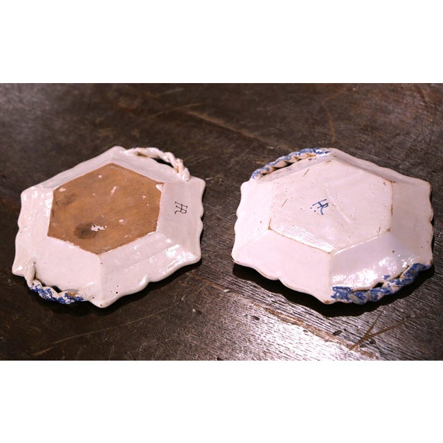 Pair of Early 20th Century French Faience Coaster Plates Signed Henriot Quimper For Sale - Image 9 of 9