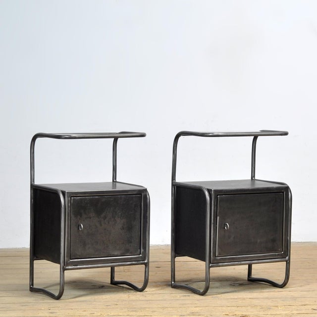Iron Bedside Tables, 1950s, Set of 2 For Sale - Image 9 of 11
