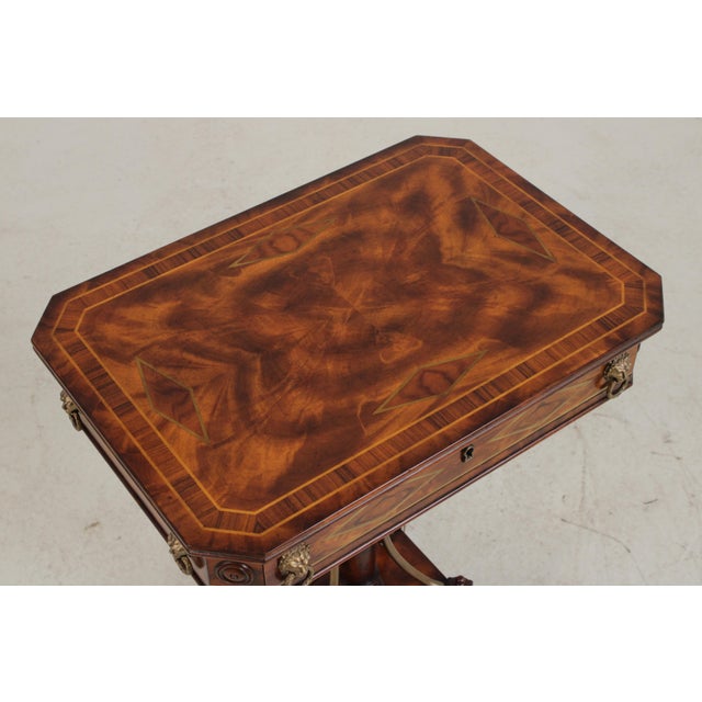 Theodore Alexander Regency Style Mahogany Inlaid Table For Sale - Image 11 of 18