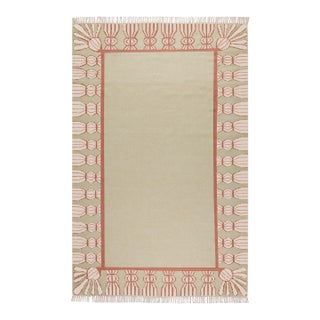 Part & Parcel Goods Wool Tassel Rug, 15' x 20', Celadon, Topaz and Eggshell For Sale