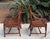 Vintage Chinoiserie Rattan Bamboo Armchairs Woven Cane Seat & Backrest 1970s For Sale - Image 4 of 14