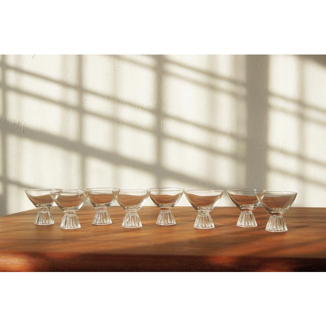 Vintage Cocktail Glasses in the style of Paden City, Set of 8 For Sale - Image 5 of 6