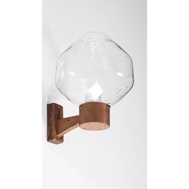 Copper Wall Lamp attributed to Fagerhults, 1960s For Sale - Image 4 of 7