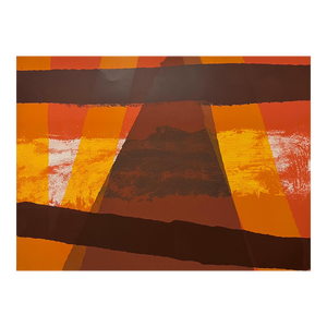 Edward Avedisian, Mod Abstract Expressionist Modernist Lithograph Edward Avedisian Color Field Art, 1969