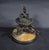 Grand Tour 19th Century Italian Grand Tour Sienna Marble & Patinated Bronze Inkwell With Seahorses For Sale - Image 3 of 9