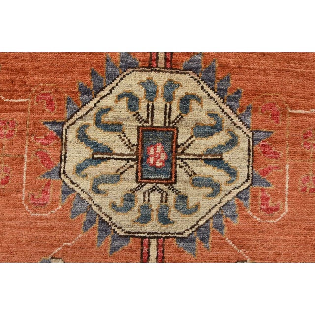 Textile Ziegler Rug 8’2” X 10′ Orange Wool Tribal Hand-Knotted Oriental Carpet For Sale - Image 7 of 12