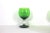 1960s Handblown Set of 4 Small Green Glass Goblets Clear Ball Stem For Sale - Image 9 of 10