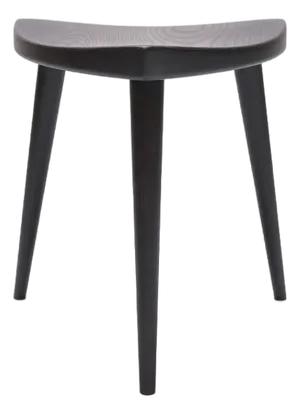 Nakashima Inspired Low Stool Three Legs, Danish Design