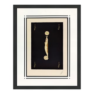 Erté, Letter J Serigraph From Alphabet Suite, Hand Signed, Edition of 350, Framed, 1976 For Sale