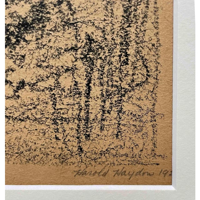 Circa 1920s Graphite on Paper Wooded Landscape by Artist Harold Haydon For Sale - Image 4 of 5