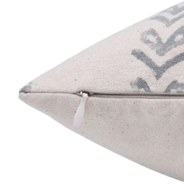 Art Deco FabDivine Handmade Block Printed Cushion Cover 18x18 Inch Duck Canvas-Tribal Arrow For Sale - Image 3 of 5