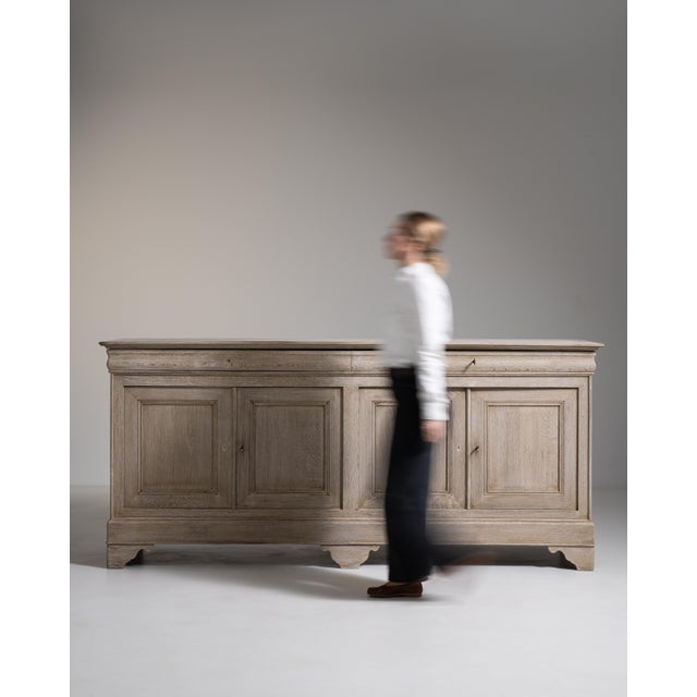 Mid 20th Century Louis Philippe Oak Buffet For Sale - Image 12 of 16