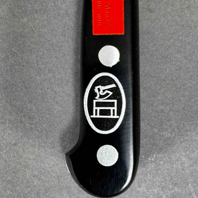 Late 20th Century Old Stock Stainless Steel Gustav Emil Ern Chef's Knife Solingen, Germany For Sale - Image 11 of 12