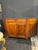 Italian walnut credenza with canted sides. Lined with Florentine paper. Clean inside. Dated 1860. From Vicenza, Italy....