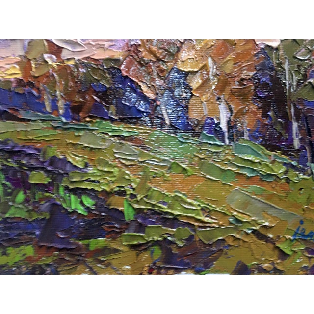 Green Oil Painting Autumn Is Cold Kalenyuk Alex For Sale - Image 8 of 13