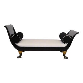 Ebonized Empire Recamiere , Austria Ca. 1800's For Sale